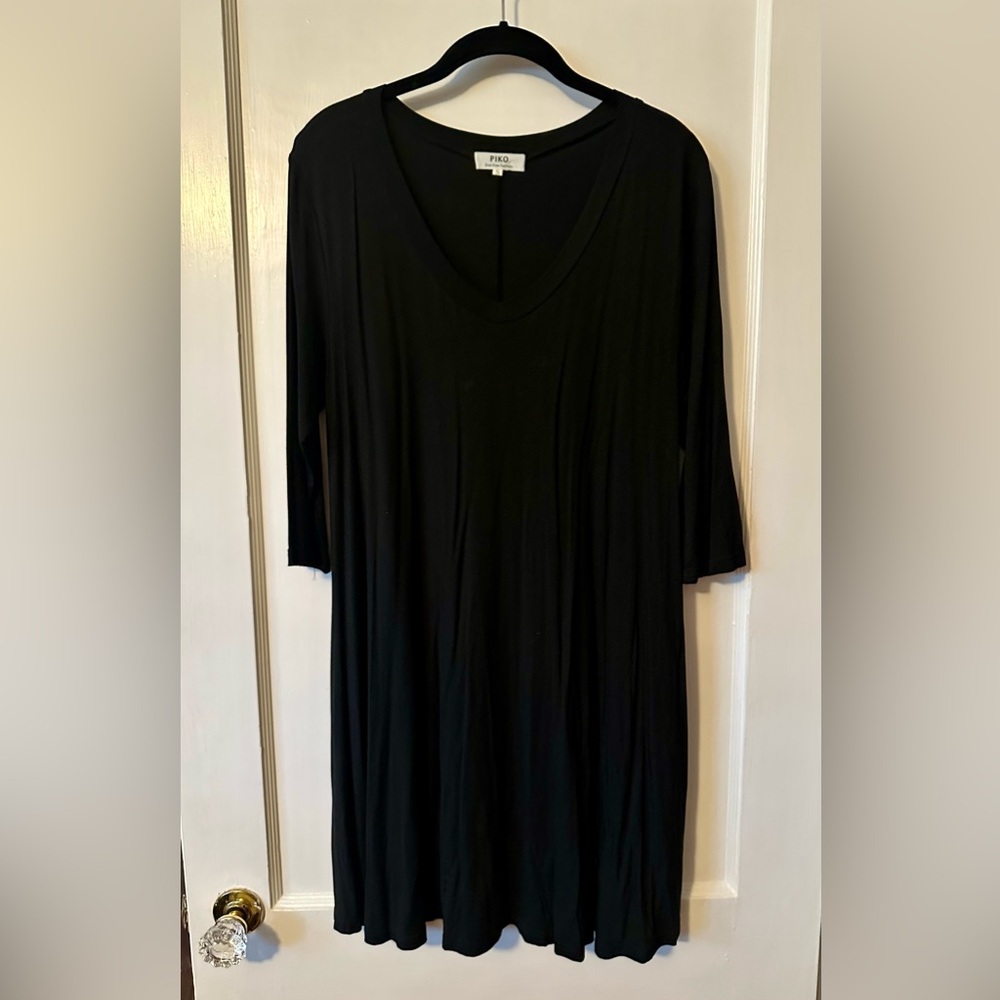 Piko 1988 Black V-Neck Dress